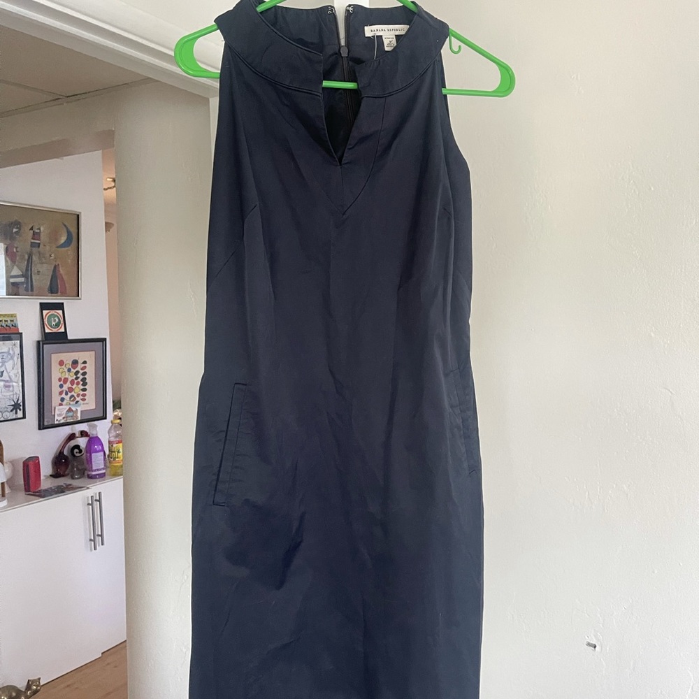 Banana Republic midi almost mini dress navy